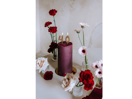 Świeczka cyferka złota - 0 - 1 szt.