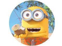 Dekoracyjny opłatek tortowy Minionki - 20 cm