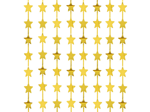 Kurtyna Gwiazdki metaliczna złota - 100 x 200 cm