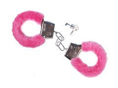 Kajdanki różowe z futerkiem - 1 szt.