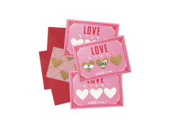 Miłosna walentynkowa karta zdrapka- DIY - 3 szt.