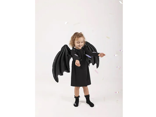 Balon foliowy Skrzydła Nietoperza czarne - 85 x 50 cm - 1 szt.