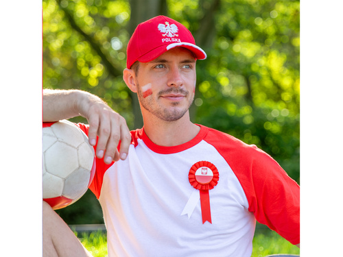 Kotylion narodowy biało-czerwony - 1 szt.