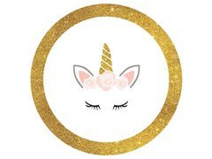 Dekoracyjny opłatek tortowy Piękny Jednorożec - 20 cm