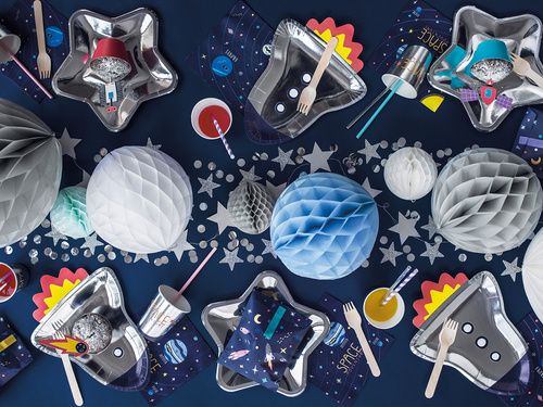 Dekoracja wisząca kula jasnobłękitna - 20 cm - 1 szt.