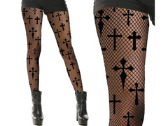 Rajstopy w krzyże - 1 para