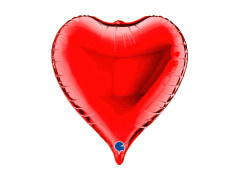 Balon foliowy serce czerwone - 17" - 1 szt.