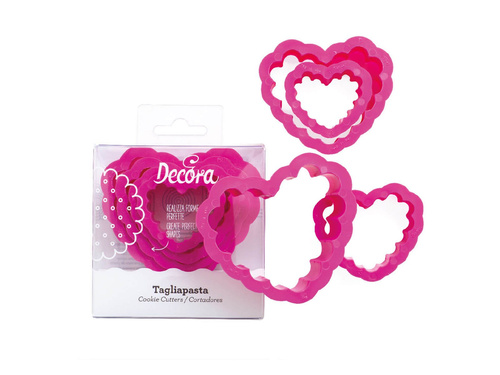 Zestaw foremek do ciastek Serca - 4 szt.