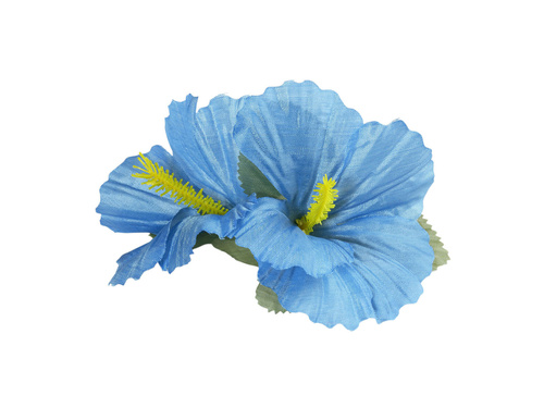 Hawajska przypinka kwiatek błękitny - 1 szt.