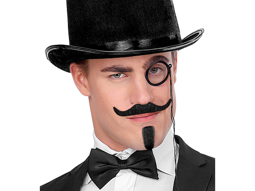 Czarne wąsy i broda Muszkieter - 1 szt.