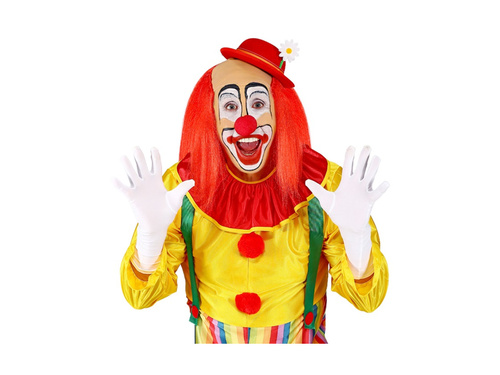 Nakrycie głowy klauna z czerwonymi włosami