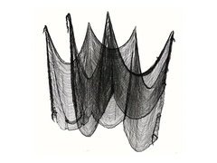 Czarna siatka na Halloween - 76 x 300 cm - 1 szt.