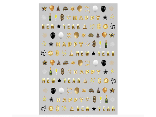 Naklejki na paznokcie Happy New Year