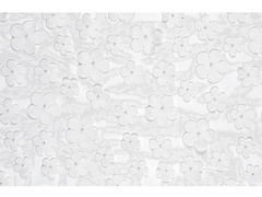 Dekoracja bieżnik na stół z kwiatami biały - 26 cm x 5 m - 1 szt.