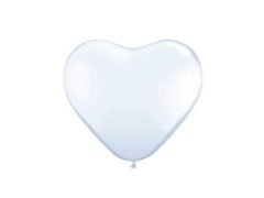 Baloniki białe serca - 30 cm - 100 szt.