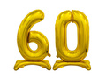 Zestaw balonów foliowych 60 złota - 74 cm