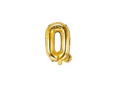 Balon foliowy litera "Q" złota - 35 cm