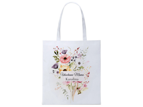 Torba na zakupy personalizowana na dzień matki Kwiaty polne - 1 szt.