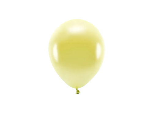 EKO Balony lateksowe metalizowane jasnożółte - bardzo duże - 10 szt.