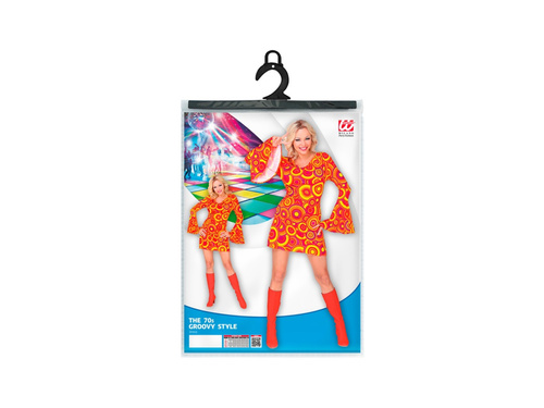 Strój odjazdowe lata 70-te - pomarańczowe bąbelki