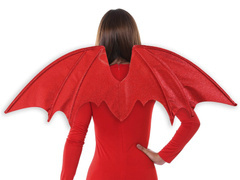 Skrzydła czerwone brokatowe - 91 x 37 cm - 1 szt.