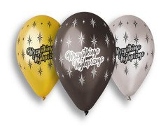 Balony metaliczne Wszystkiego Najlepszego - 33 cm - 5 szt.