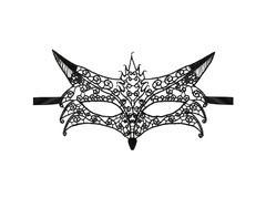 Maska Lis koronkowa czarna - 1 szt.