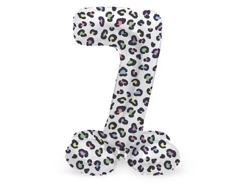 Balon foliowy stojący cyfra 7 Pantera - 41 cm - 1 szt.