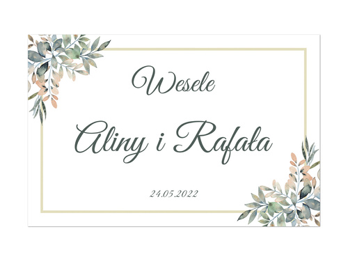 Plakat Weselny personalizowany - 60x40 cm