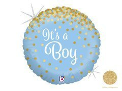 Balon foliowy It's a Boy niebieski - 46 cm - 1 szt.
