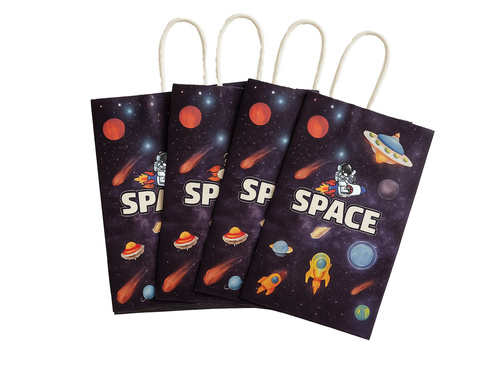 Prezentowe torebki urodzinowe Kosmos - 4 szt.
