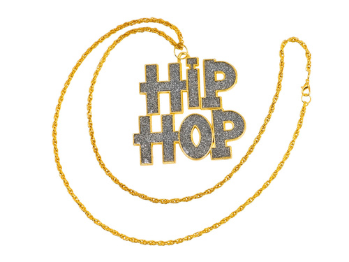 Złoty łańcuch Hip Hop - 1 szt.