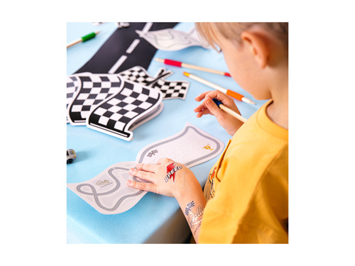 Zaproszenia urodzinowe Wyścigówki - 6 szt.