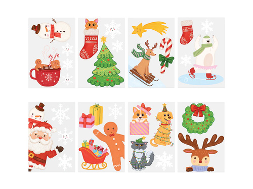 Dekoracja na okno na Boże Narodzenie - 30 elem.