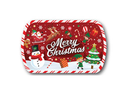 Tacka plastikowa Merry Christmas - 39 x 24 cm - 1 szt.