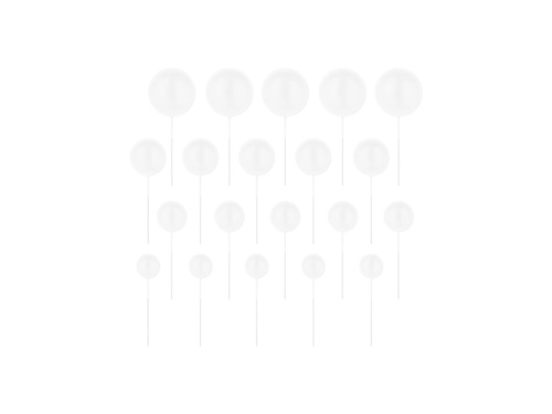 Pikery Białe Kulki - 20 szt.