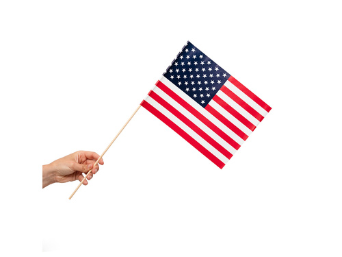 Flaga narodowa USA na patyku - 30 x 20 cm - 10 szt.