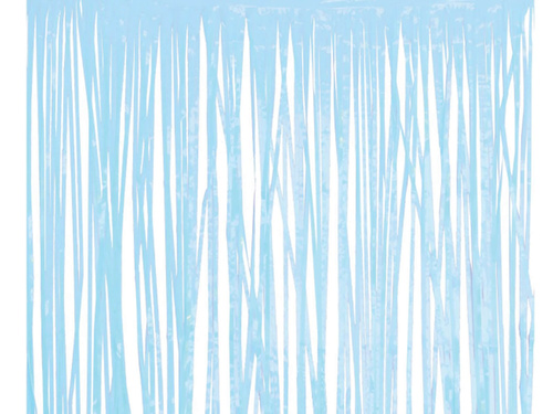 Kurtyna - zasłona na drzwi jasnoniebieska - 100 x 200 cm