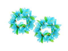 Bransoletki hawajskie niebiesko-zielone - 2 szt.