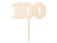 Topper drewniany na tort 100 - 12 cm