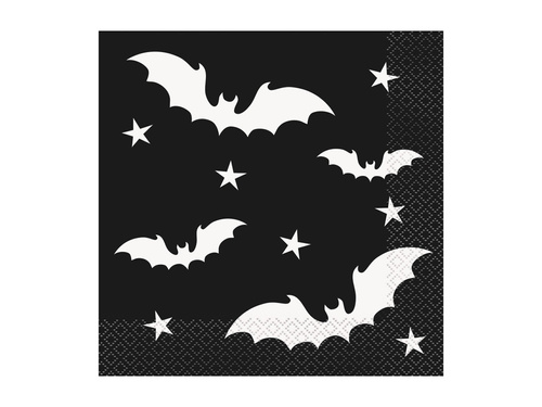 Serwetki Nietoperze na Halloween - 33 cm - 16 szt.