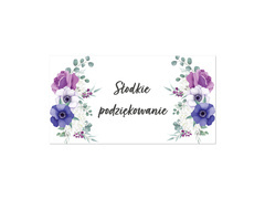 Naklejki na pudełka na ciasto z kwiatami - 30 szt.