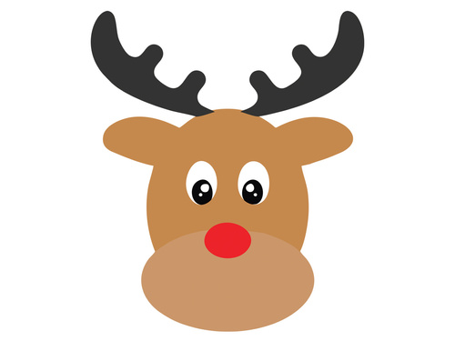 Dekoracja dwustronna na święta Bożego Narodzenia Renifer - 36 cm