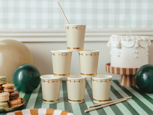 Kubeczki papierowe Strzemiona - 220 ml - 6 szt.