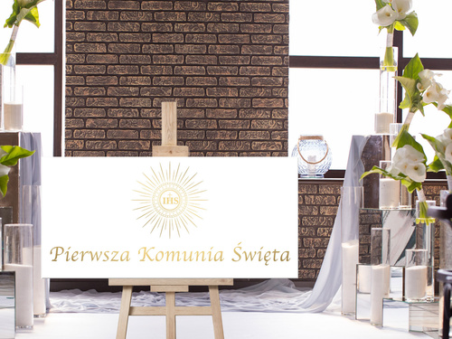 Plakat komunijny - I Komunia Święta - 70x33 cm