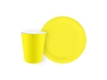 Zestaw kubeczki + talerzyki papierowe żółte - 24 szt.