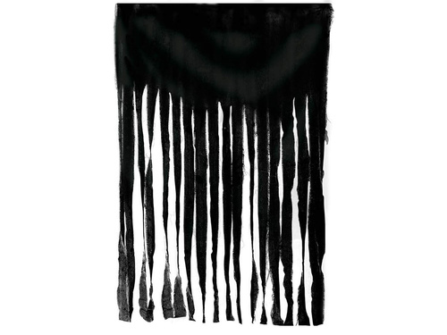 Czarna kurtyna na drzwi na Halloween - 100 x 200 cm - 1 szt.