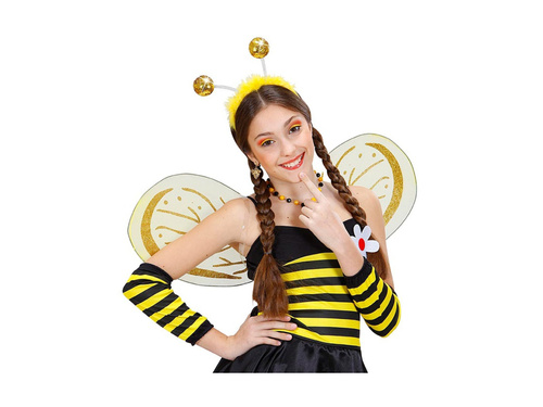 Opaska na głowę żółta ze złotymi cekinami