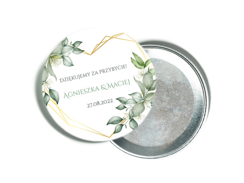 Personalizowane podziękowanie z magnesem na Wesele - 12 szt.