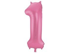 Balon foliowy matowy cyfra 1 - 86 cm - 1 szt.